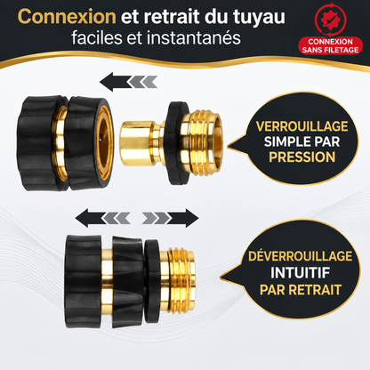 Raccord de tuyau d’arrosage Maison Novelia Quick Connect Pro
