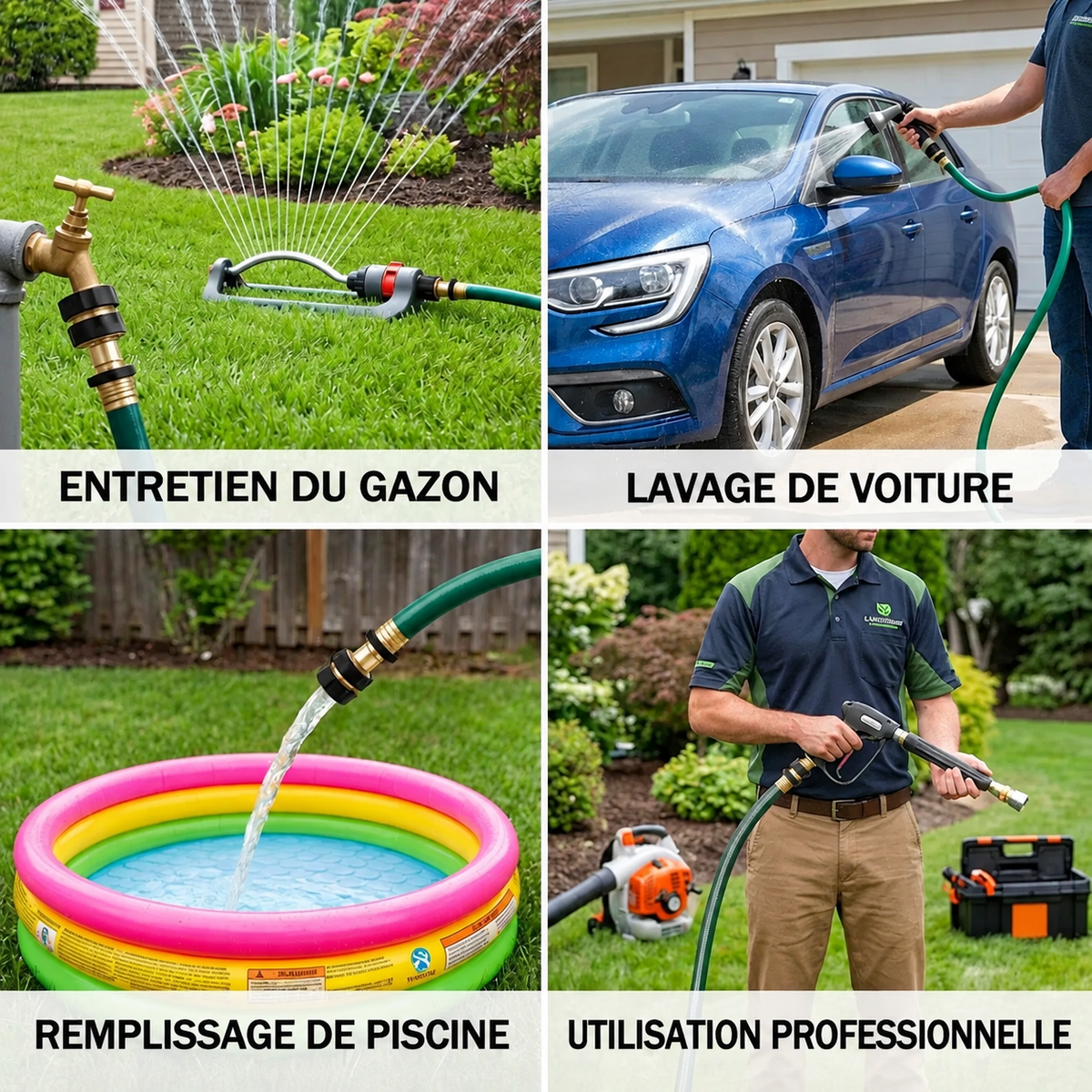 Raccord de tuyau d’arrosage Maison Novelia Quick Connect Pro